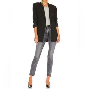 MOTHER The Stunner Zip Ankle Step Fray Jeans Train Stops Acid Wash Women’s Sz 26